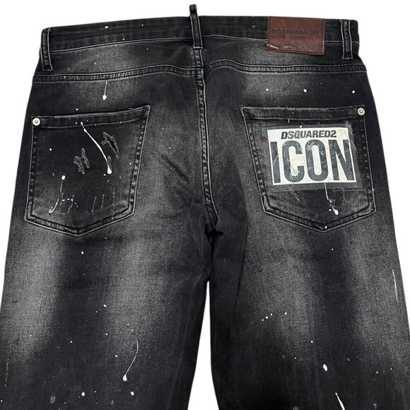 Dsquared2 ICON Paint Splatter Slim Jeans - Picture 4 of 9